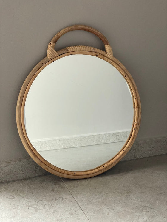 Rund spegel 'Bianca' bambu