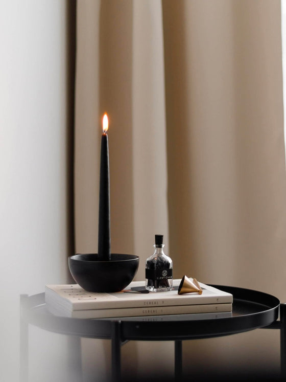 Hand-cast candles 'Eldstickan' Black