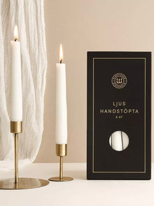  Hand-cast candles 'Eldstickan' White