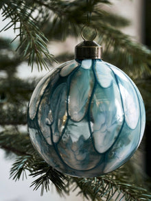  Christmas bauble 'Runy' Blue (2pcs)