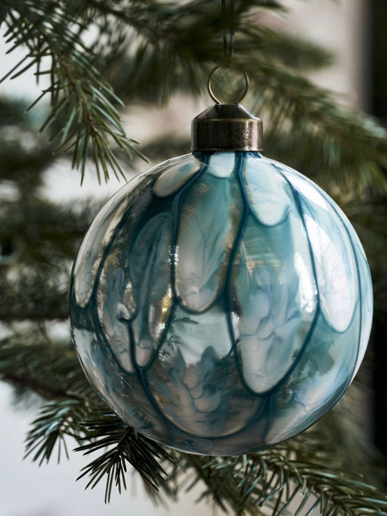 Christmas bauble 'Runy' Blue (2pcs)