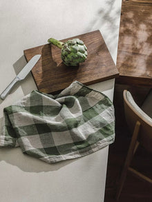  Tea towel linen 'Pine Check'