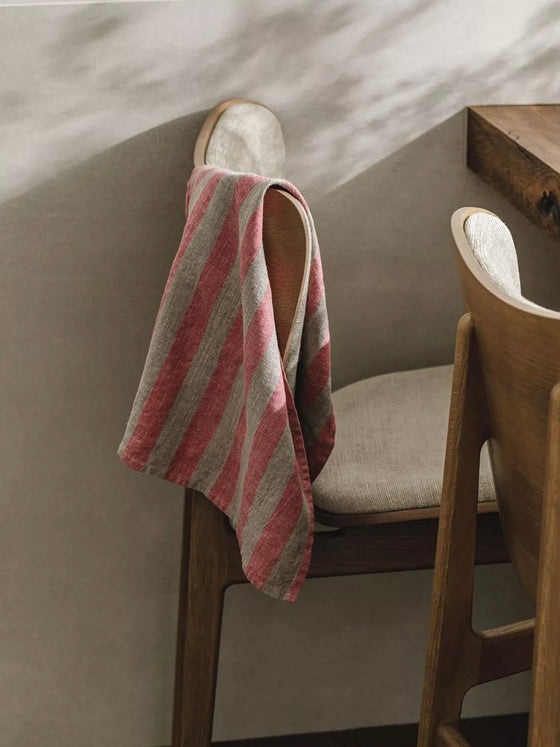 Tea towel linen 'Pink Stripe'