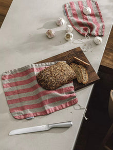 Bread bag linen 'Pink Stripe'