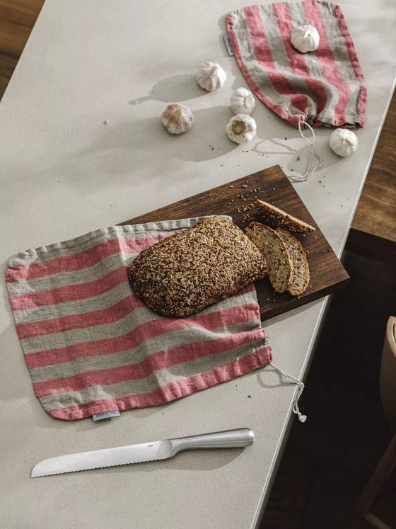 Bread bag linen 'Pink Stripe'