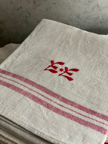  Linnehandduk 'Monogram' Vintage