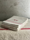 Linnehandduk 'Monogram' Vintage