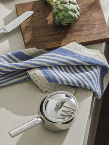  Tea towel linen 'Cobalt Stripe'