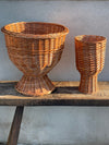 Natural rattan vase 'Wicker' large