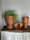 Natural rattan vase 'Wicker' small