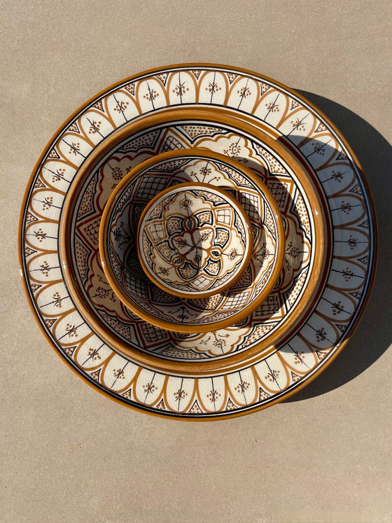 Moroccan platter 'Safi' Sand 40cm