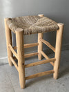 Wooden stool 'Rope' Nature