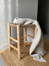 Wooden stool 'Rope' Nature