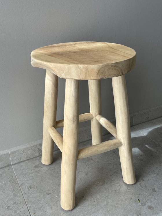 Wooden stool 'Nature' teak