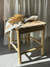 Wooden stool 'Bamboo' Rattan