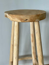 High stool 'Nature' Teak 72cm