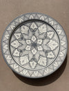 Moroccan handmade ceramic platter 'Safi' Grey 40cm