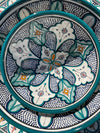 Moroccan handmade ceramic bowl 'Safi' Green 25cm