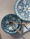 Moroccan handmade ceramic bowl 'Safi' Green 18cm