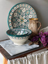 Moroccan handmade ceramic bowl 'Safi' Green 25cm