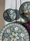 Moroccan handmade ceramic bowl 'Safi' Green 18cm