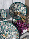 Moroccan handmade ceramic bowl 'Safi' Green 25cm