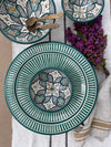Moroccan handmade ceramic bowl 'Safi' Green 18cm
