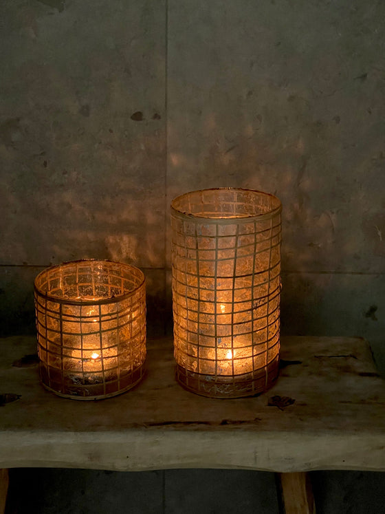 Vase Candle holder 'Hay' glass (L) 