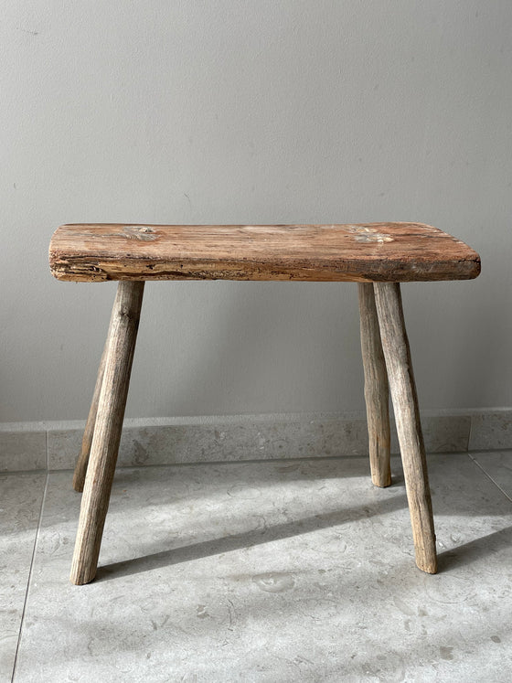 Wooden stool 'No 1' vintage