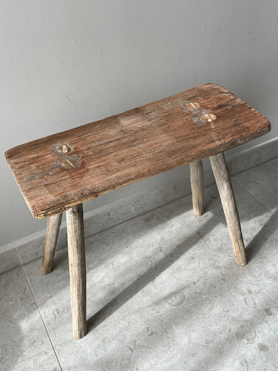 Wooden stool 'No 1' vintage