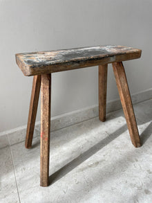  Wooden stool 'No 3' vintage