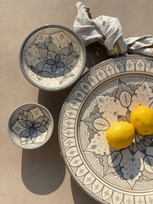  Moroccan platter 'Safi' Grey 40cm