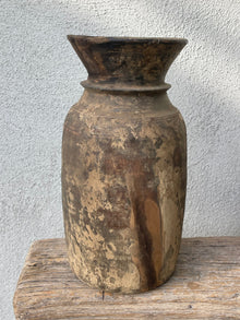  Wooden vase 'Auroville' Vintage