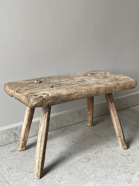 Wooden stool 'No 11' vintage