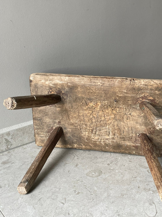 Wooden stool 'No 11' vintage