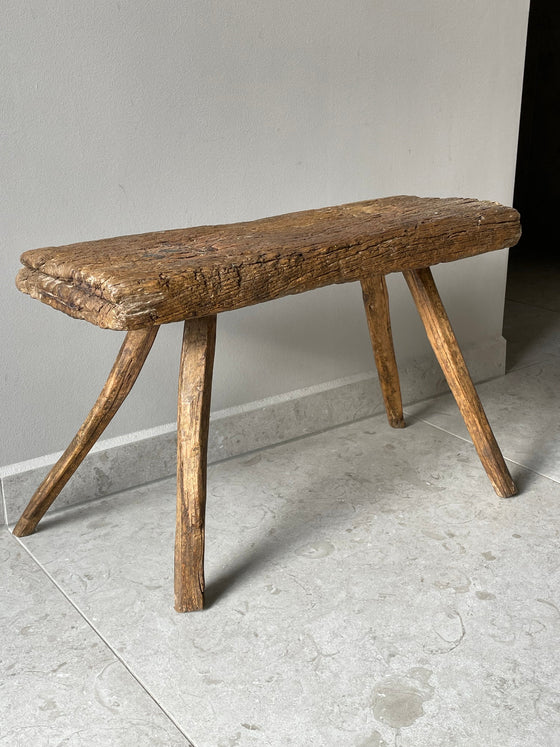 Wooden stool 'No 12' vintage