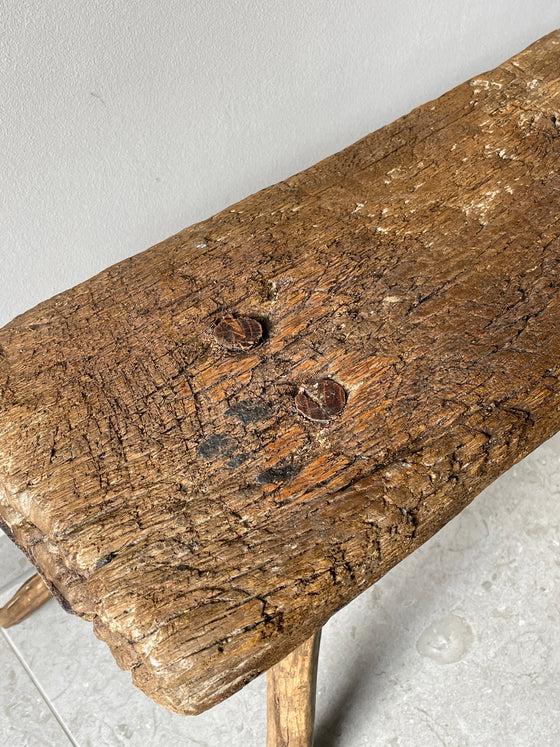 Wooden stool 'No 12' vintage