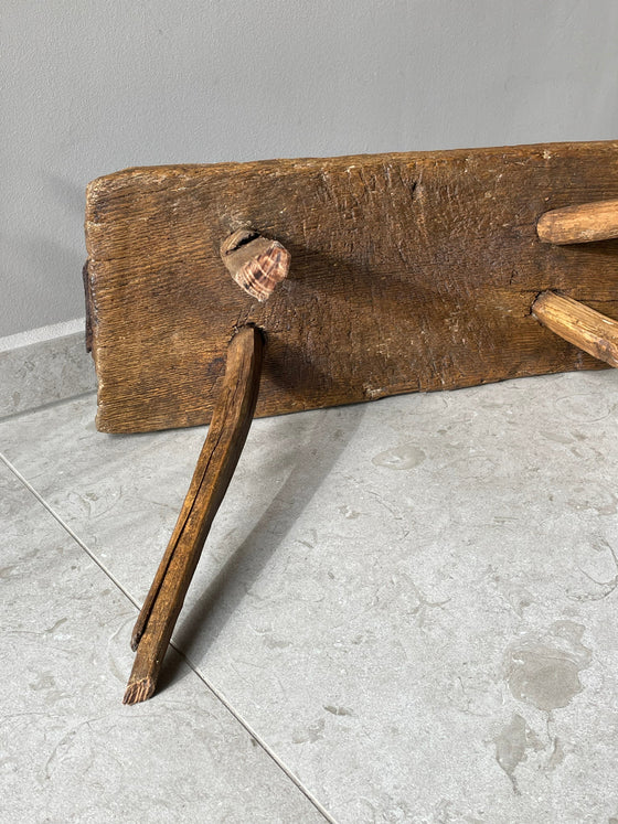 Wooden stool 'No 12' vintage