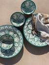 Moroccan ceramic platter 'Safi' Green 40cm