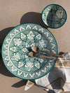Moroccan ceramic platter 'Safi' Green 40cm