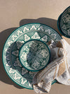Moroccan ceramic platter 'Safi' Green 40cm