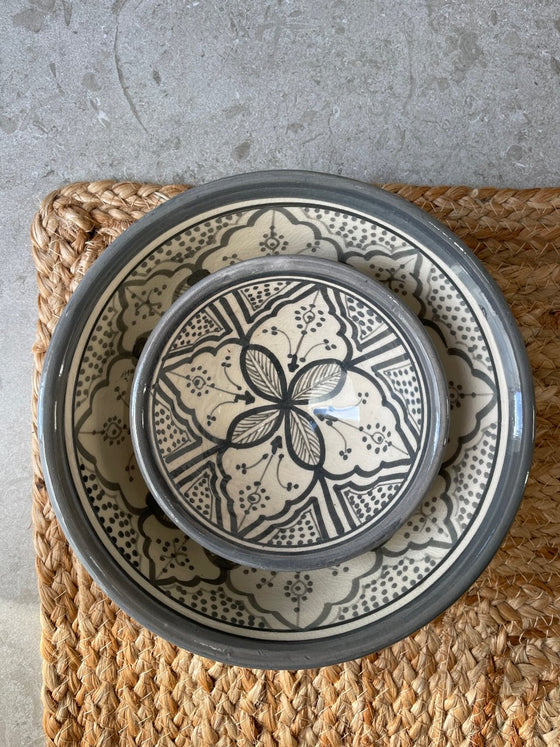 Moroccan bowl 'Safi' Grey 18cm