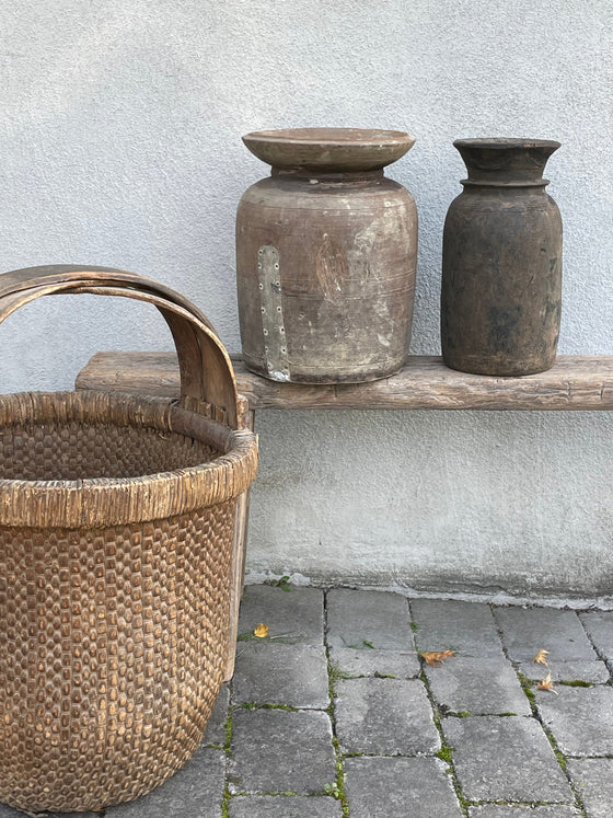 Wooden pot 'No 10' Vintage