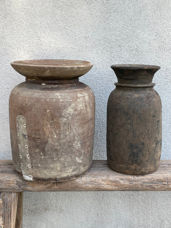 Wooden pot 'No 10' Vintage