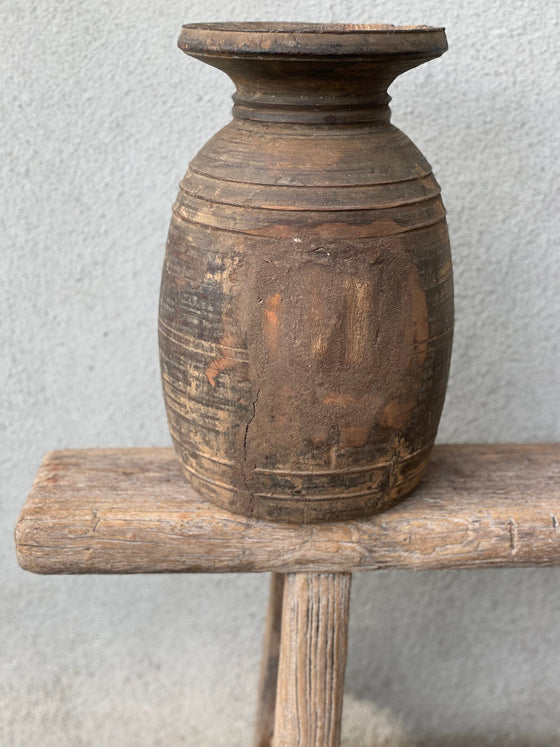 Wooden pot 'No 15' Vintage
