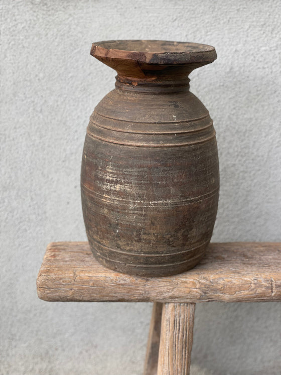 Wooden pot 'No 15' Vintage