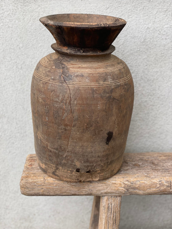 Kulipot – Vintage träkruka 'Nr 18'