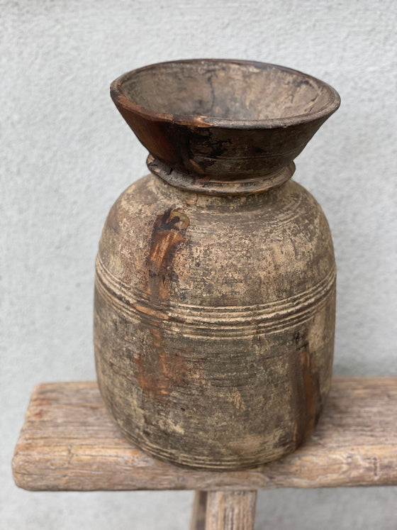 Kulipot – Vintage träkruka 'Nr 21'