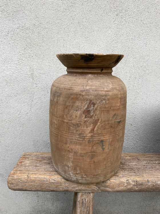 Kulipot – Vintage träkruka 'Nr 19'