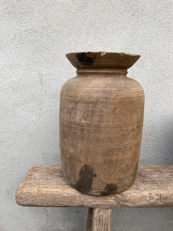 Kulipot – Vintage träkruka 'Nr 19'